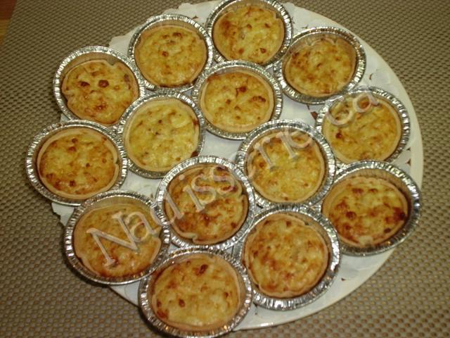 Quiches au poulet et fromage